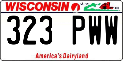 WI license plate 323PWW