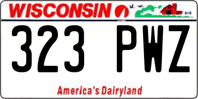WI license plate 323PWZ