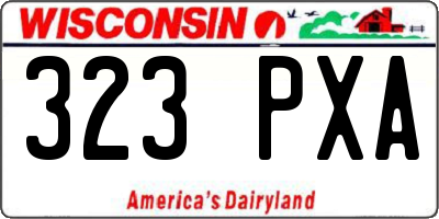 WI license plate 323PXA
