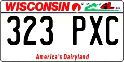 WI license plate 323PXC
