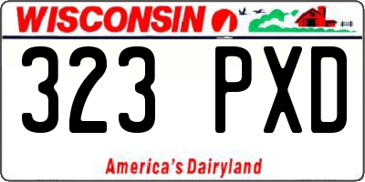 WI license plate 323PXD