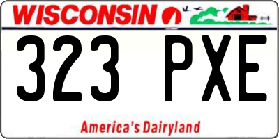 WI license plate 323PXE
