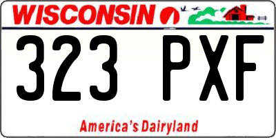 WI license plate 323PXF