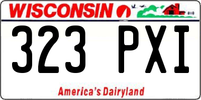 WI license plate 323PXI
