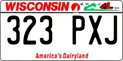 WI license plate 323PXJ