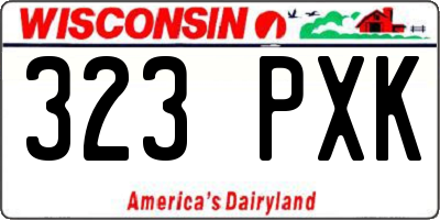 WI license plate 323PXK