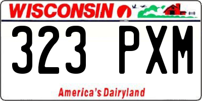 WI license plate 323PXM