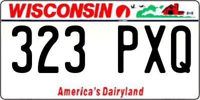 WI license plate 323PXQ