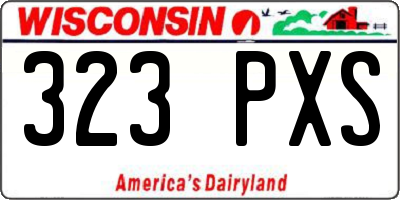 WI license plate 323PXS