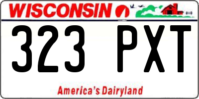 WI license plate 323PXT