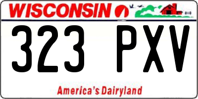WI license plate 323PXV