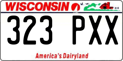 WI license plate 323PXX