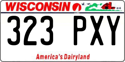 WI license plate 323PXY