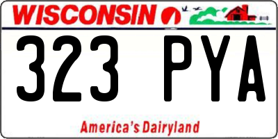 WI license plate 323PYA