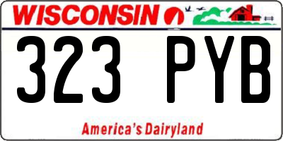 WI license plate 323PYB
