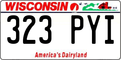 WI license plate 323PYI
