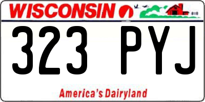 WI license plate 323PYJ