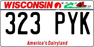 WI license plate 323PYK