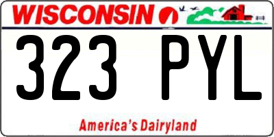 WI license plate 323PYL
