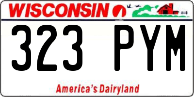 WI license plate 323PYM