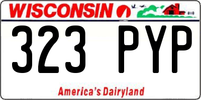 WI license plate 323PYP