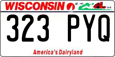 WI license plate 323PYQ