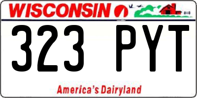 WI license plate 323PYT