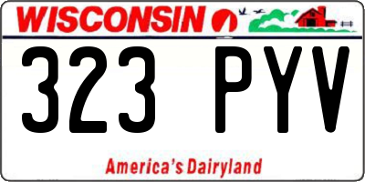 WI license plate 323PYV