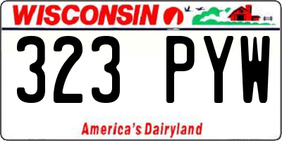 WI license plate 323PYW