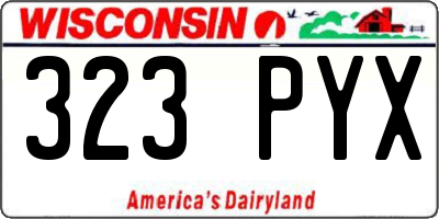 WI license plate 323PYX