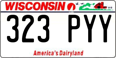 WI license plate 323PYY