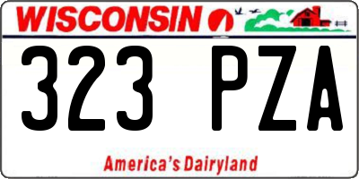 WI license plate 323PZA