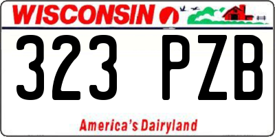 WI license plate 323PZB