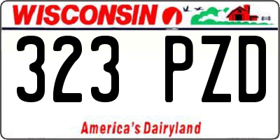 WI license plate 323PZD