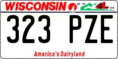 WI license plate 323PZE