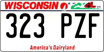 WI license plate 323PZF