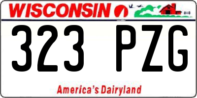WI license plate 323PZG