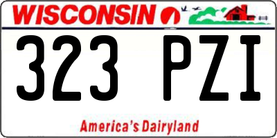WI license plate 323PZI