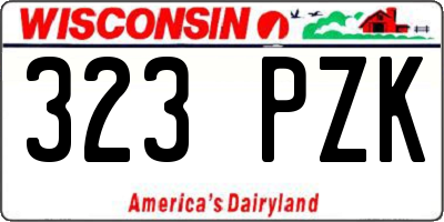 WI license plate 323PZK