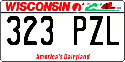WI license plate 323PZL