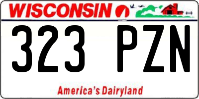 WI license plate 323PZN