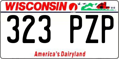 WI license plate 323PZP