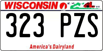 WI license plate 323PZS