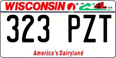 WI license plate 323PZT