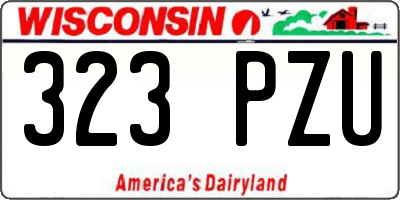 WI license plate 323PZU