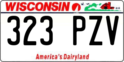 WI license plate 323PZV