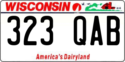 WI license plate 323QAB