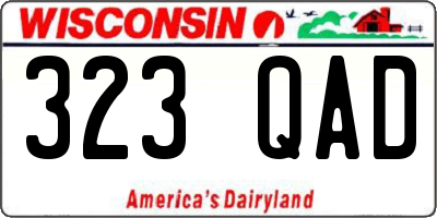 WI license plate 323QAD
