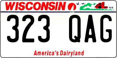 WI license plate 323QAG