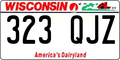 WI license plate 323QJZ